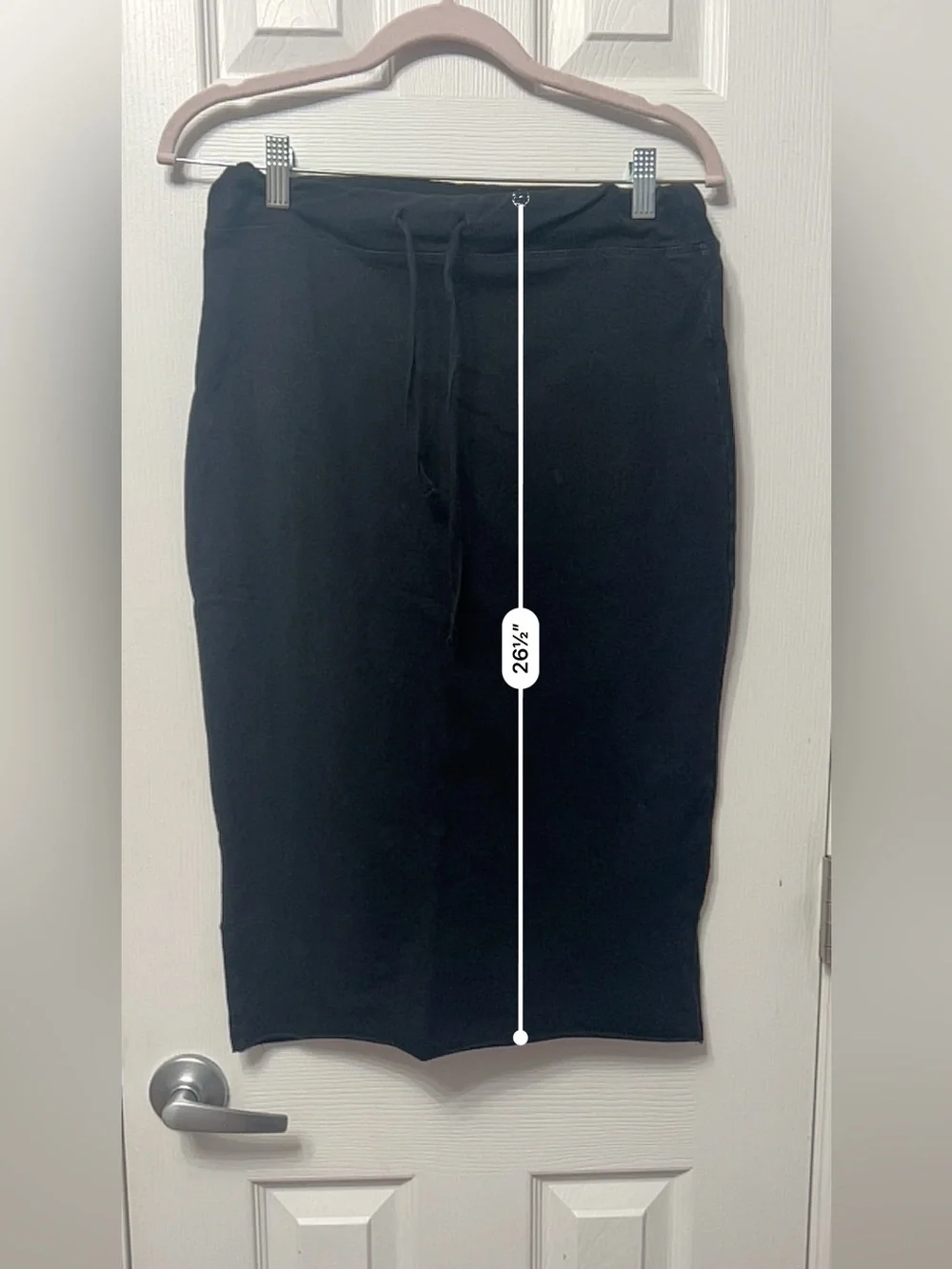YAKIRA BELLA   Black Drawstring Midi Skirt